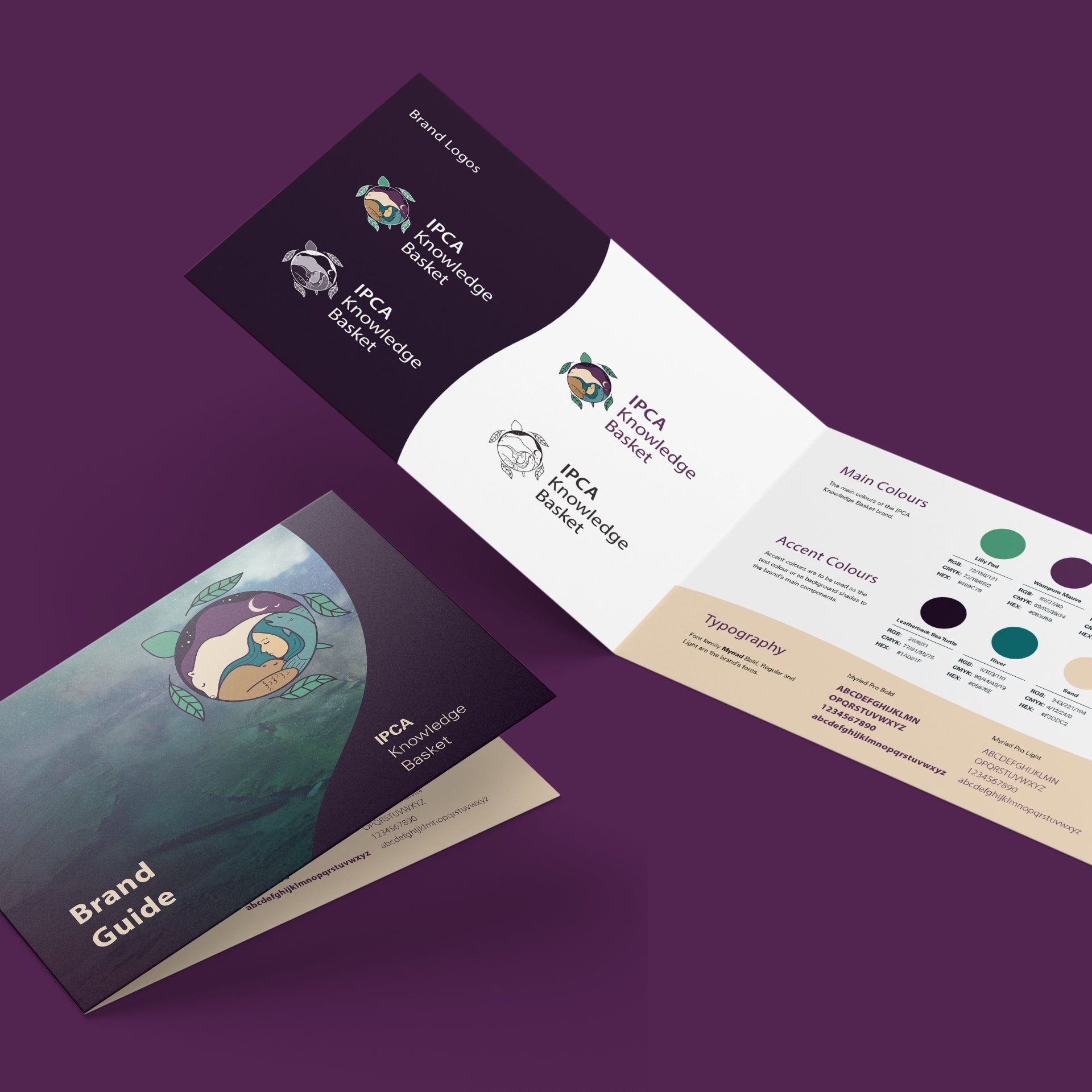 IPCA Knowledge Basket brand guide open booklet
