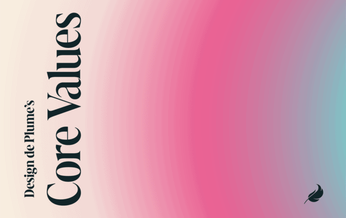 Beautiful gradient featuring text reading "core values" set at 90 degrees