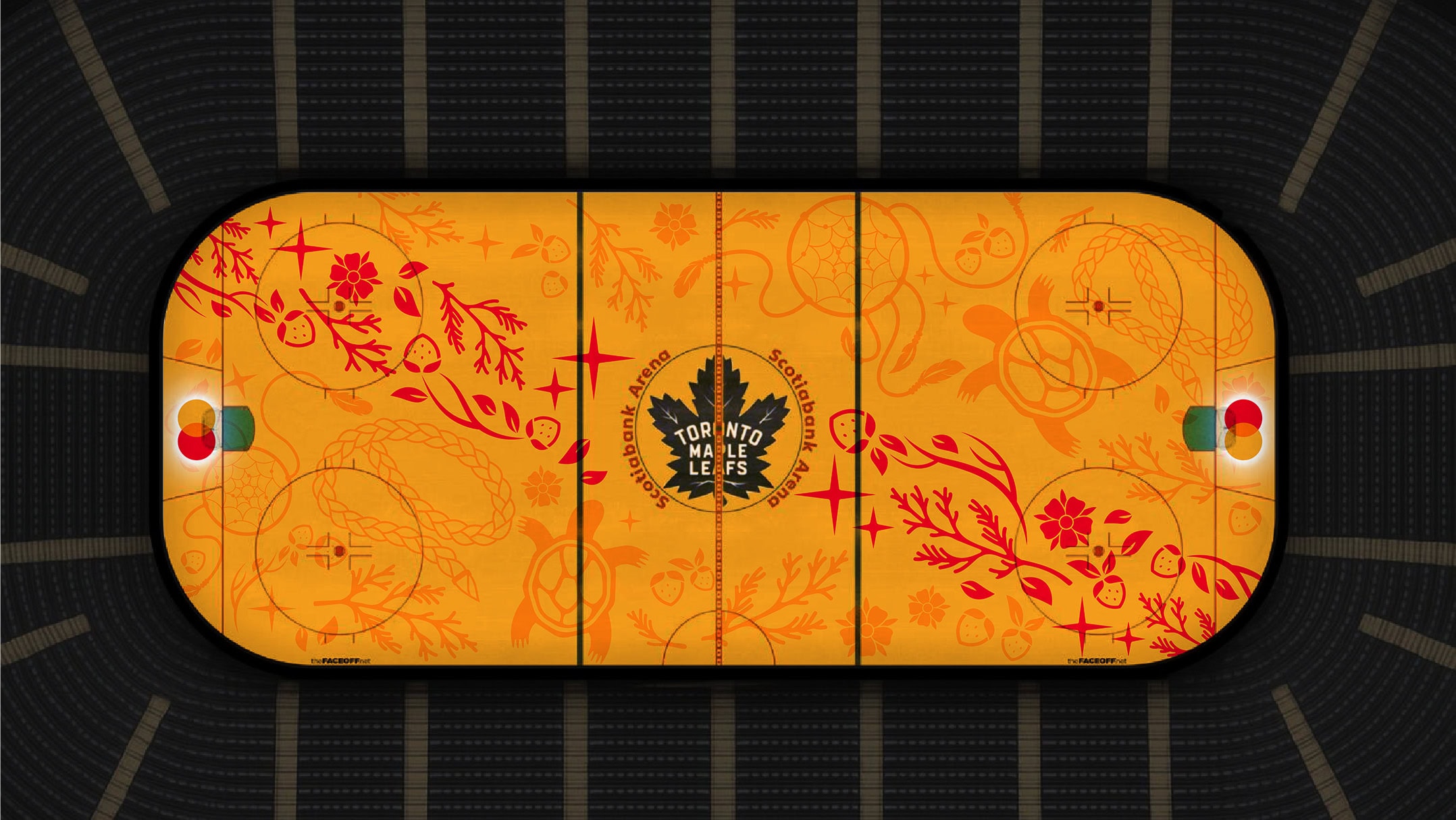 A mockup designed by Design de Plume for the lightshow featuring the Toronto Maple Leafs logo